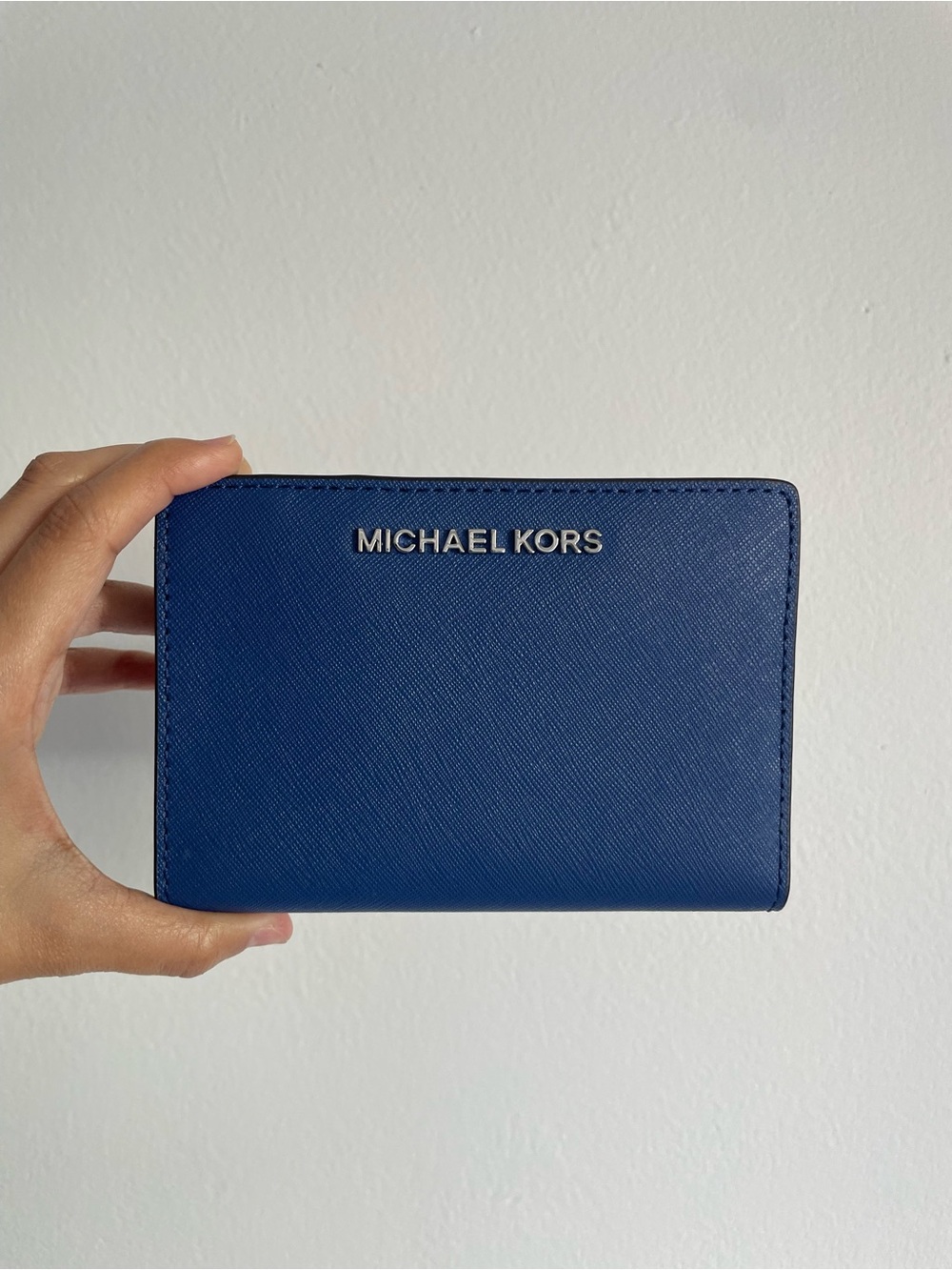 Michael Kors Jet Set Travel Leather Wallet | Sapphire Blue